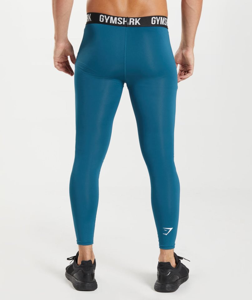 Men's Gymshark Element Baselayer Leggings Blue | CA 0D1AN6